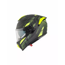 Casco Evoluzione PR — XL, amarillo fluorescente, negro mate
